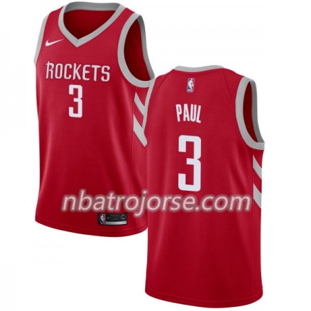 Män Houston Rockets Tröja Chris Paul 3 Nike 2017-18 Röd Swingman